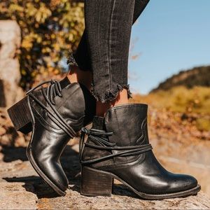 Freebird Casey Ankle Boots Black Leather Size 8